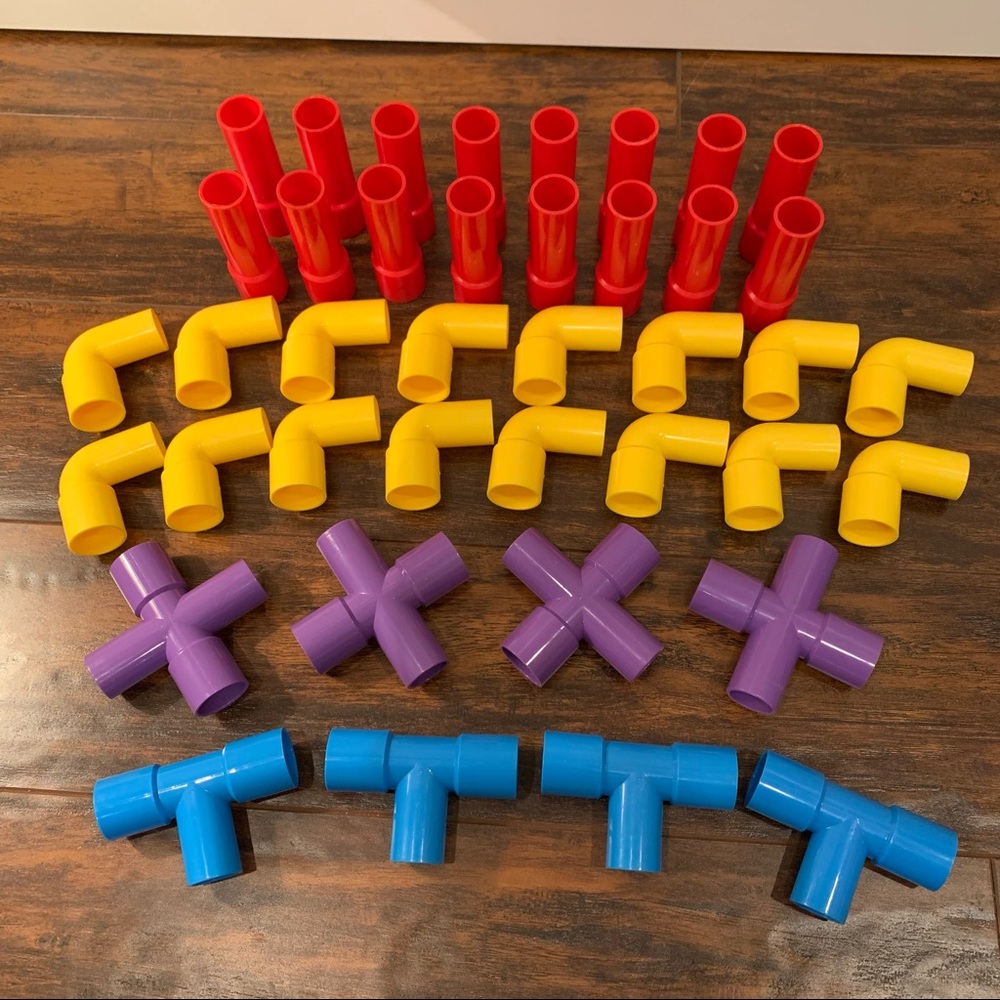 SOLD EUC 40-Piece Marble Run Tubes STEM Toy